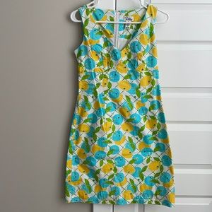 Lilly Pulitzer vintage white label lemon blueberry dress women’s size 2